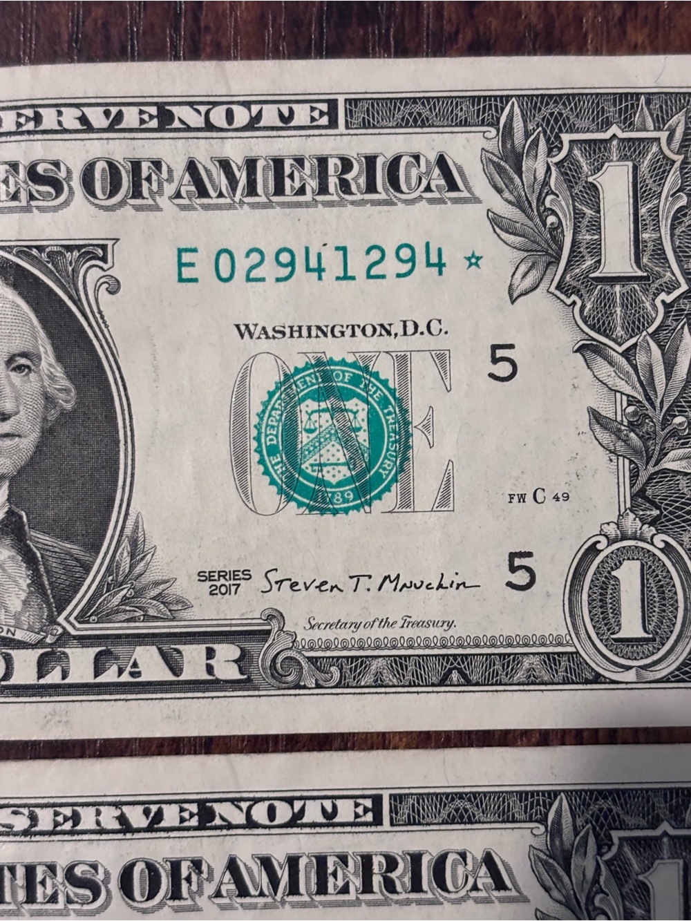 1$ Star Notes Lot of 3 Very Good Condition low serial - Picture 3 of 5